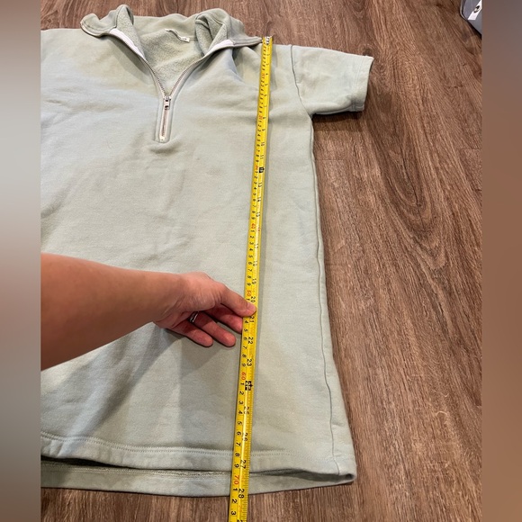 Reformation Hampton Sweat Dress in Sage Green - Picture 6 of 8